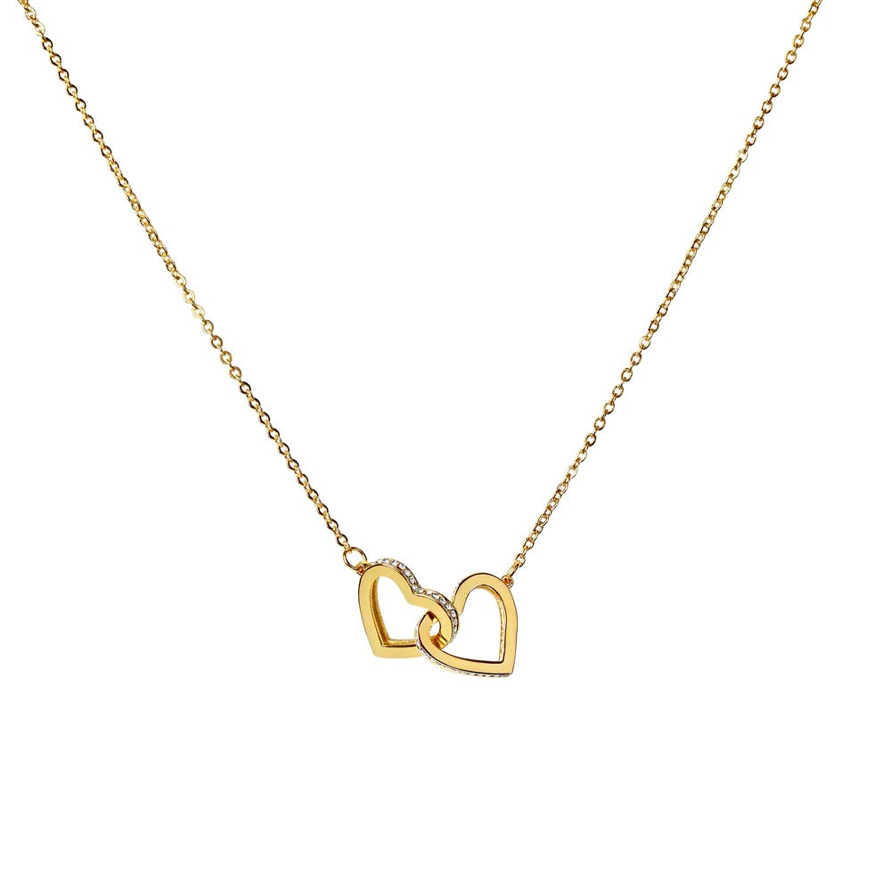 Make Your Wife Love You on Valentines Day w this Interlocking Heart Necklace /18k