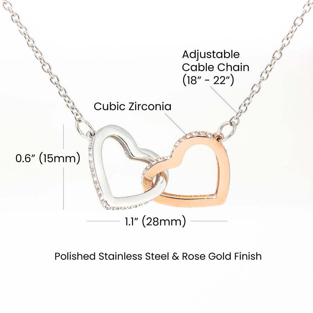 Make Your Wife Love You on Valentines Day w this Interlocking Heart Necklace /18k