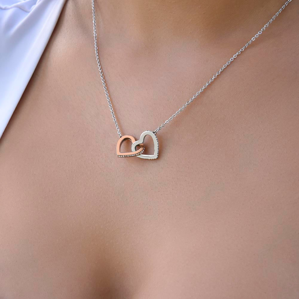 Make Your Wife Love You on Valentines Day w this Interlocking Heart Necklace /18k