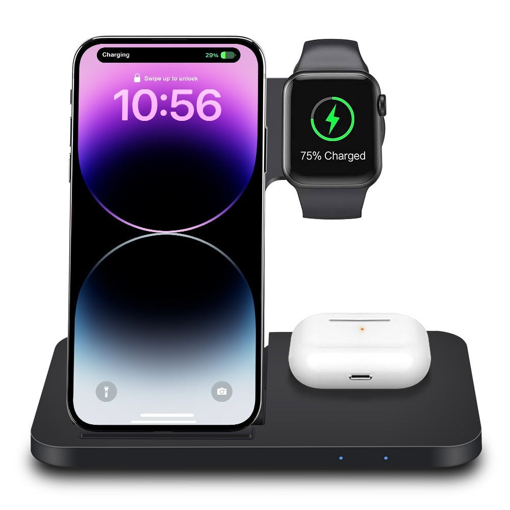 3in1 Wireless Fast Charger Dock Station